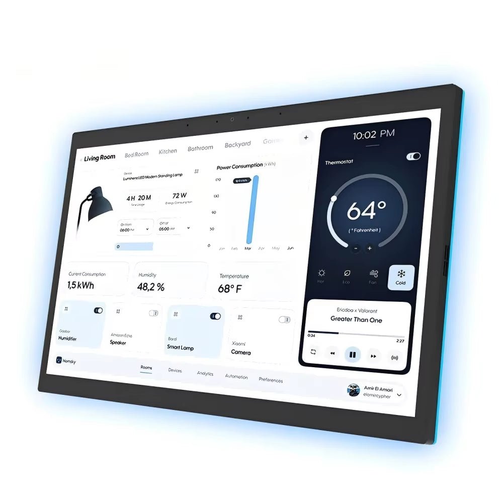 10.1'' Duvar İçi Akıllı Ev Kontrol Paneli | Android 13 POE GOOGLE ASİSTAN - Tamekipman