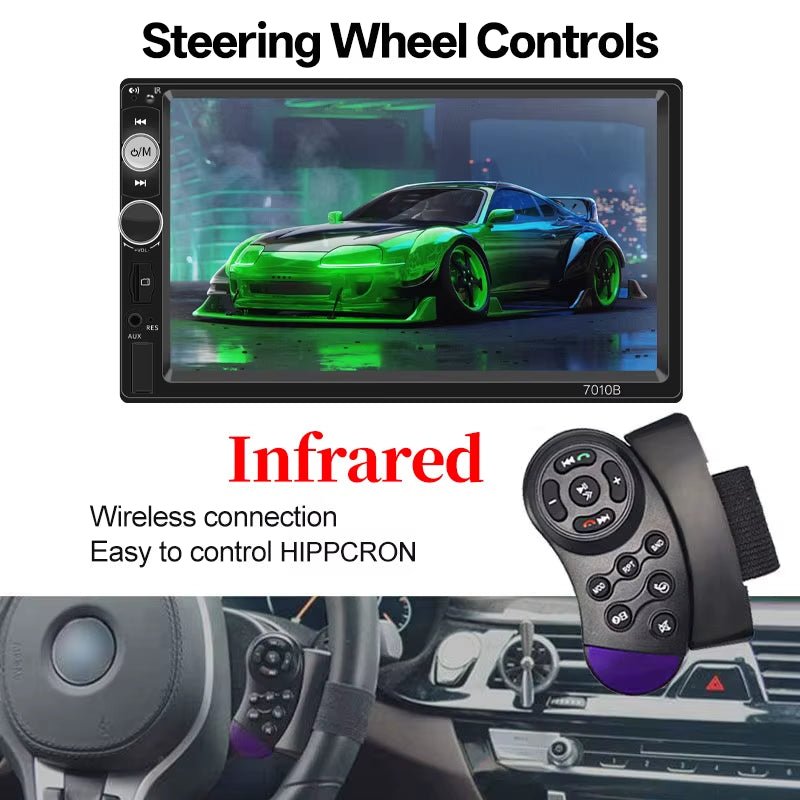 7 Inç Araba Radyosu 2Din HD Dokunmatik Ekran MP5 Çalar Bluetooth 12V FM ISO Güç Aux Girişi Ayna Bağlantısı Multimedya Oynatıcı - Tamekipman