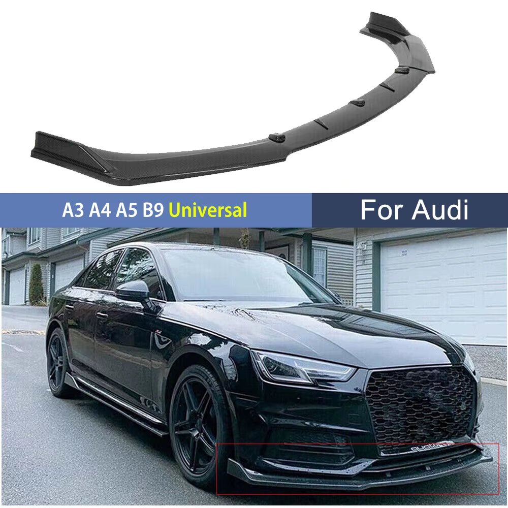 Audi A3 A4 A5 B9 Uyumlu Ön Tampon Lip Splitter | Üniversal Gövde Kiti Tuning - Tamekipman