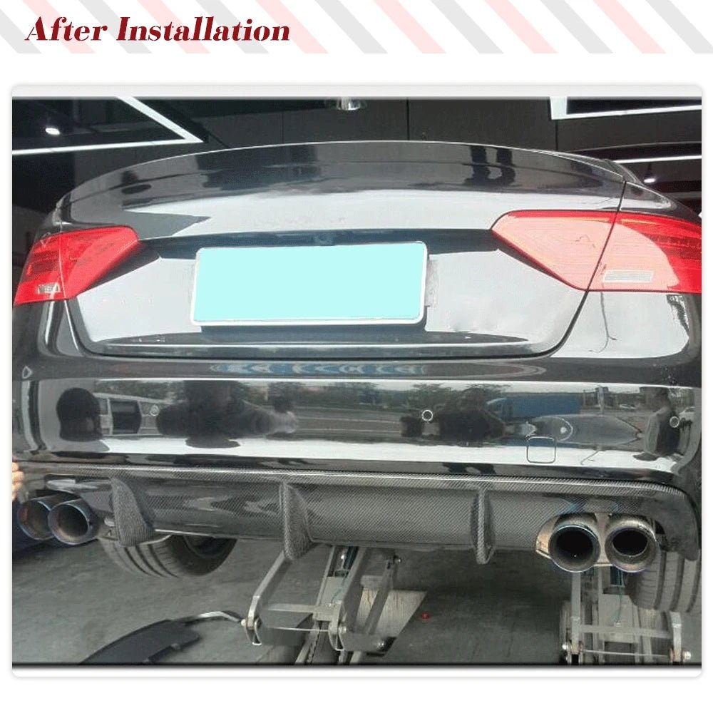 Audi A5 Sline S5 B8 Karbon Fiber Arka Difüzör Lip (12 - 16) - Tamekipman