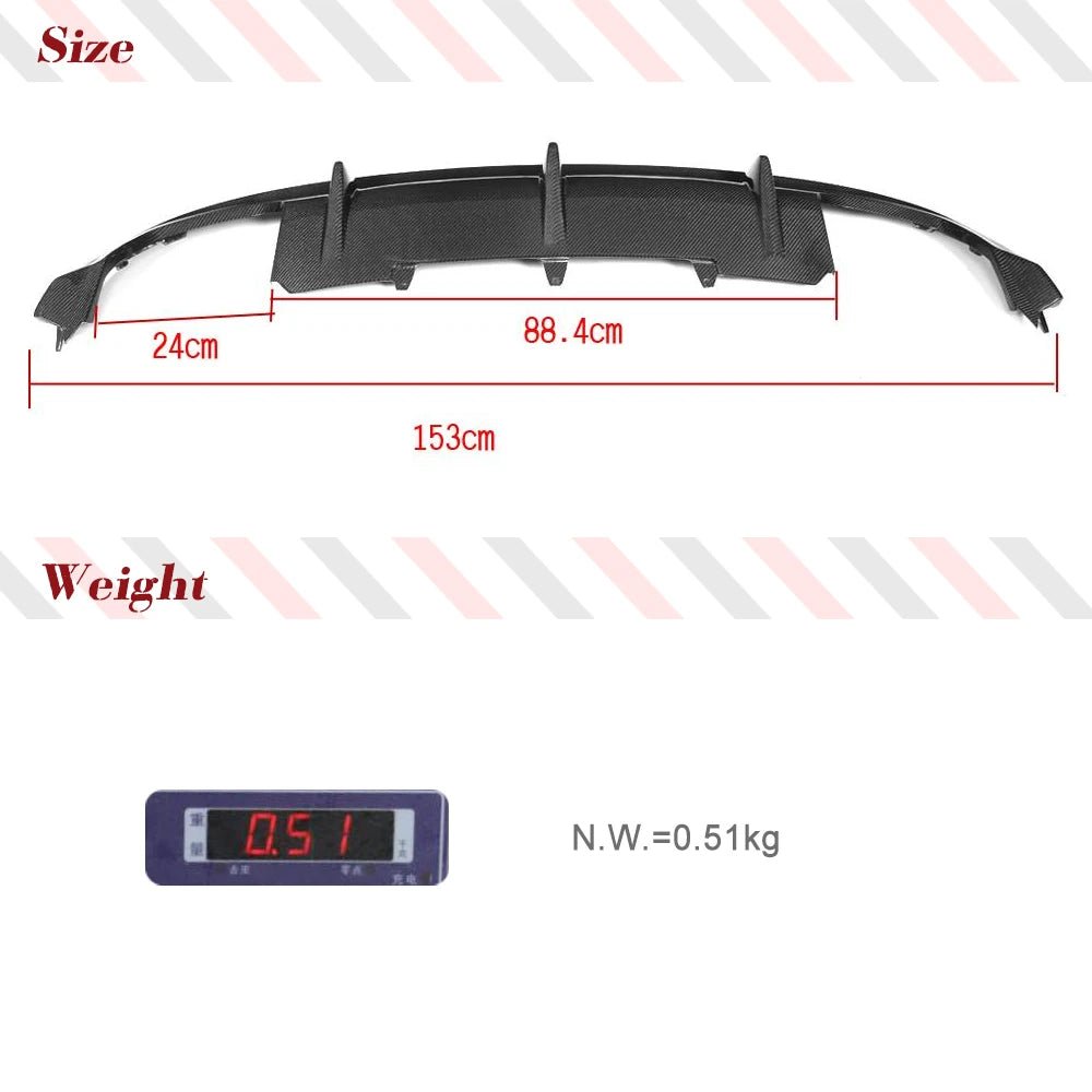 Audi A5 Sline S5 B8 Karbon Fiber Arka Difüzör Lip (12 - 16) - Tamekipman