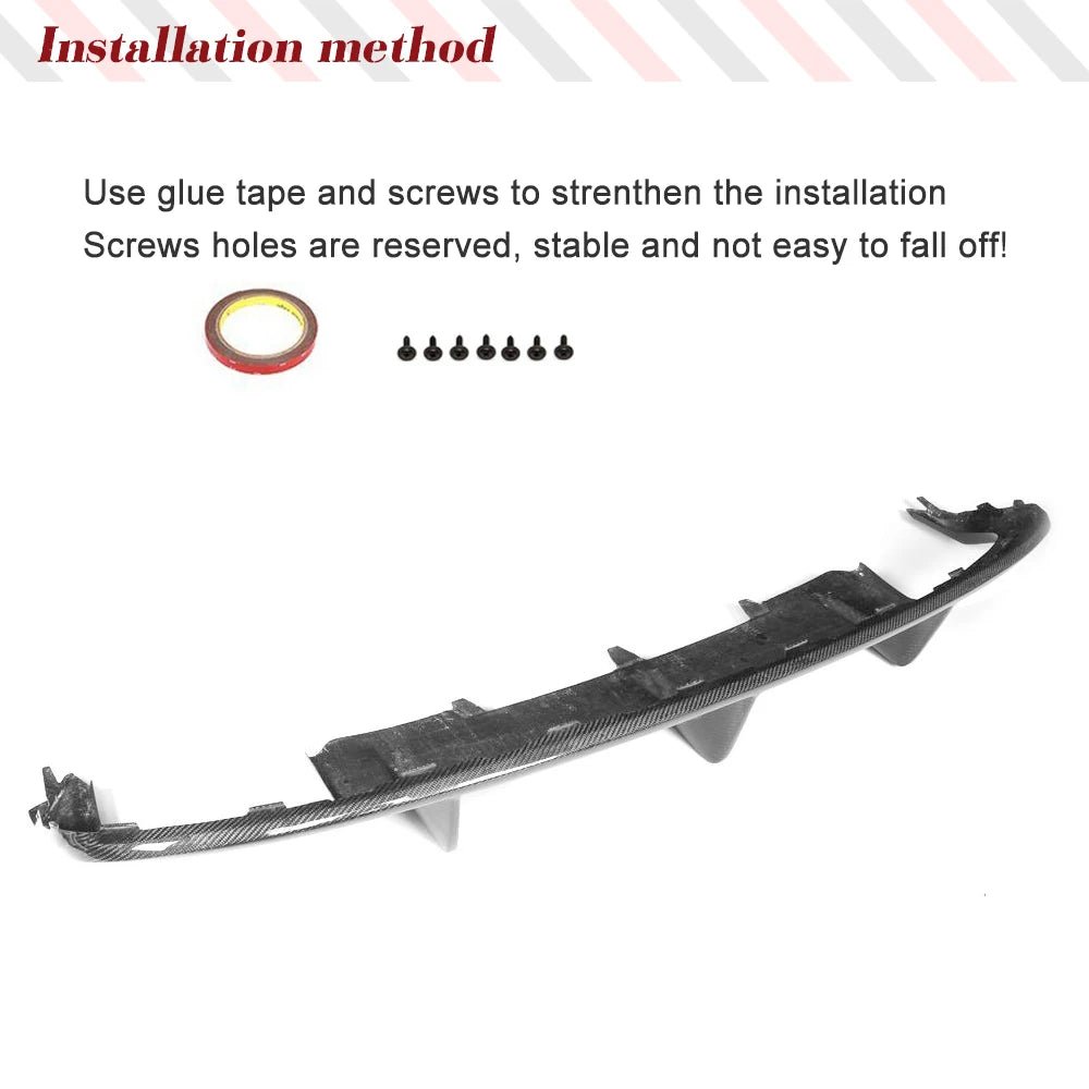 Audi A5 Sline S5 B8 Karbon Fiber Arka Difüzör Lip (12 - 16) - Tamekipman