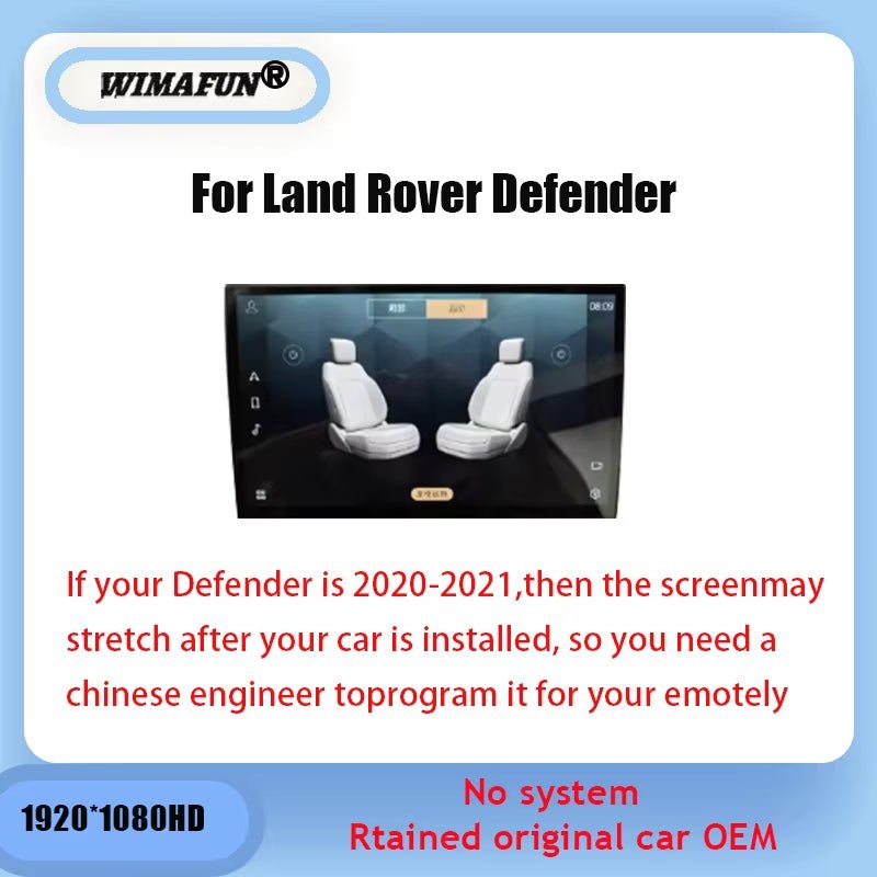 Defender L663 2020 - 2025 11.4” Tesla Ekran Android CarPlay - Tamekipman