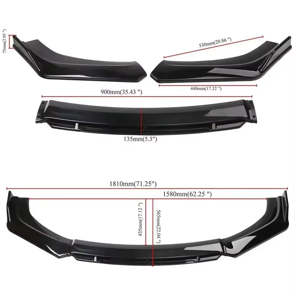For Audi A5 S5 A4 A6 A7 2012 2023 2014 2015 2016 Front Lip Chin Bumper Spoiler Splitter Bodykit Diffuser Trim Cars Accessories - Tamekipman