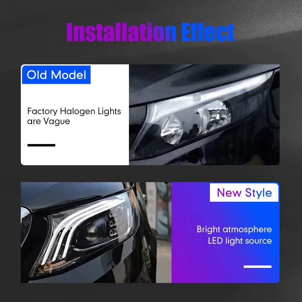 Mercedes Vito W447 2016 - 2021 LED Far Takımı Tak - Çalıştır - Tamekipman