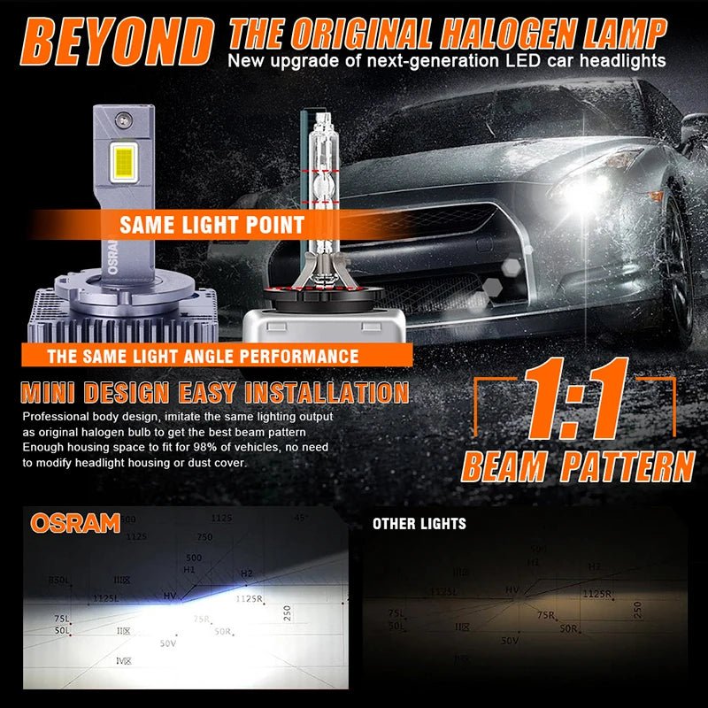 OSRAM Orijinal D1S D3S LED Far Ampulü | HID Xenon Yükseltme Canbus Plug & Play 90W - Tamekipman