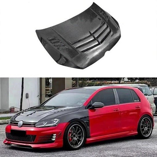 Volkswagen Golf 7 V Şeklinde Karbon Fiber Kaput 2014 - 2019 CMST - Tamekipman