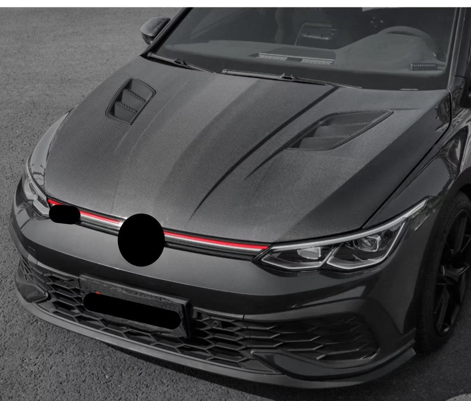 Volkswagen Golf 8 GTI R - Line Karbon Fiber Kaput Motor Kaputu - Tamekipman